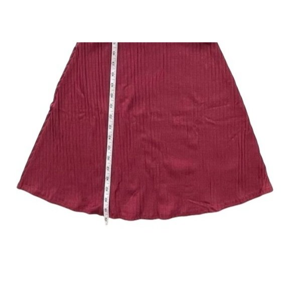 URBAN OUTFITTERS A-LINE WINE COLOR MINI DRESS W/SQUARE NECK LINE SZ:M NWT - Picture 6 of 7